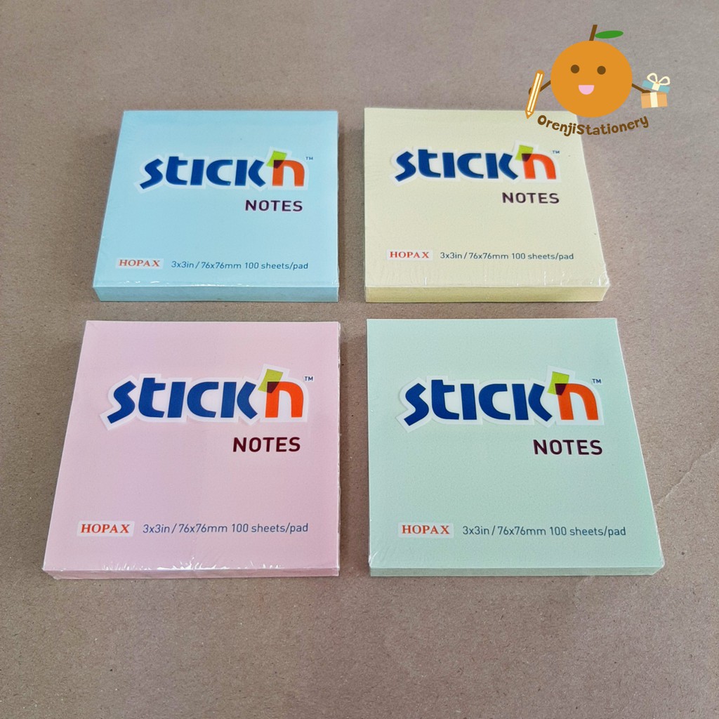 กระดาษโน๊ตกาวในตัว Stick'n Notes 3x3 นิ้ว