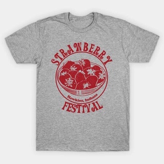 เสื้อยืด พิมพ์ลาย Hawkins Strawberry Festival 1986 สไตล์คลาสสิกS-5XL