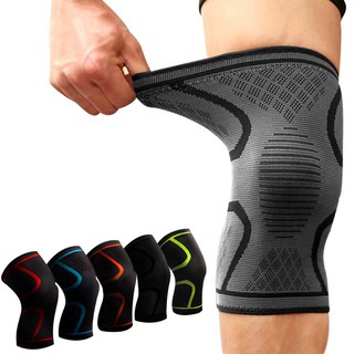 🚒พร้อมส่ง👉🏻1ชิ้น)Fitness Running Cycling Knee Support Braces Elastic Nylon Sport Compression Kneeซิลิโคนซัพพอร์ทเข่า