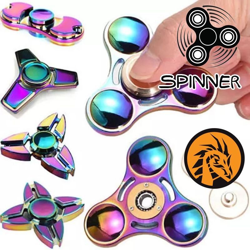 พร้อมส่ง สปินเนอร์ Spinner Series-2 สีรุ้ง ทำจากโลหะอย่างดี เกรดพรีเมี่ยม งานสวยมาก เล่นสนุก หมุนติ้วๆเลยครับผม