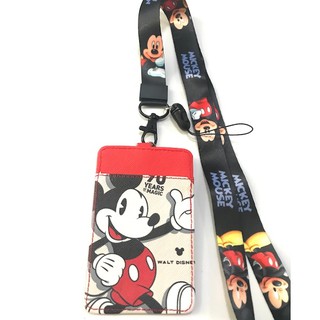 MICKEY  MOUSE  W R   สายคล้องคอ สายคล้องบัตร ที่ใส่บัตร ซองใส่บัตร ที่ใส่บัตร พร้อมสายคล้องคอ ลายMICKEY  MOUSE MANOPNEST