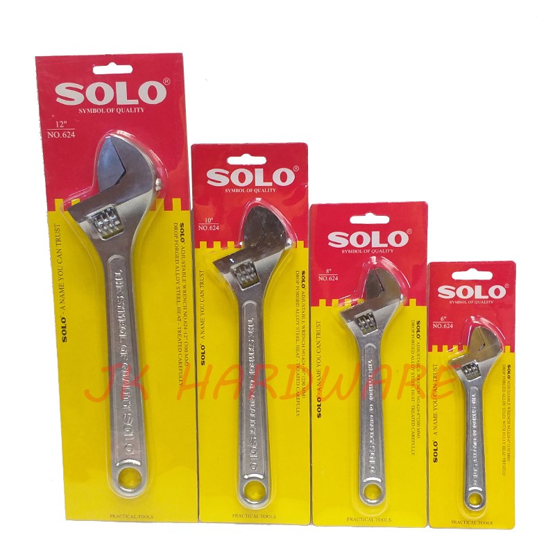 กุญแจเลื่อน ประแจเลื่อน โซโล 6-12 นิ้ว SOLO No.624