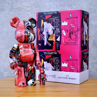 BE@RBRICK 400%+100% ANDY WARHOL x JEAN-MICHEL BASQUIAT # 1 [New]