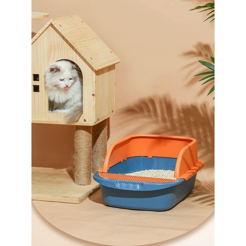 Cat Litter Boxes System Starter Kit, Cats Rabbit Corner Litter Pan Pet