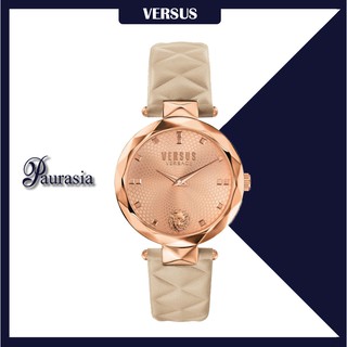 [ของแท้] Versus by Versace นาฬิกาข้อมือ ผู้หญิง รุ่น VERSUS SCD08-0016 COVENTGARDEN ROSE DIAL BEIGE STRAP paurasia