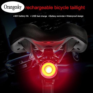 Orangesky USB LED Bicycle Tail Light Smart Brake Induction Mountain Road Bike Rear Light Lamp