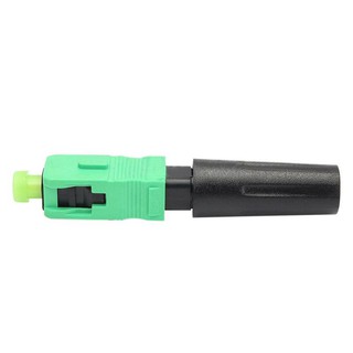 10pcs Ftth Embedded Quick Connector SC/APC Green Plastic Fiber Optic Connector