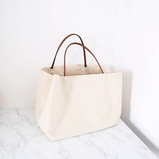 กระเป๋าใส่ผ้าใบขนาดใหญ่ที่มีสไตล์ zakka linen bag