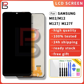 อะไหล่หน้าจอสัมผัส Lcd แบบเปลี่ยน สําหรับโทรศัพท์มือถือ SAMSUNG Galaxy M02 M12 M127 M127f