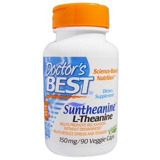 Doctors Best, Suntheanine L-Theanine, 150 mg, 90 Veggie Caps