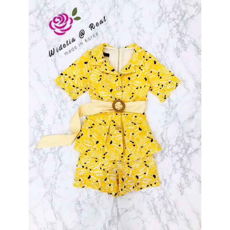 ชุดเซต งานปักกล้วย มือ1 Widelia@real L งานเซตใส่สวยมากค่ะ