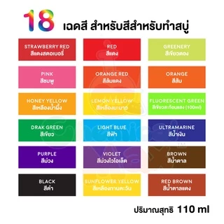 [พร้อมส่ง]chemicalmax สีสำหรับทำสบู่ สูตรน้ำเข้มข้น ขนาด 110ml สีผสมสำหรับทำสบู่ สีสำหรับทำผลิตภัณฑ์