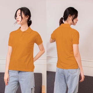 nibbana collar shirt unisex เสื้อคอปก สีส้ม