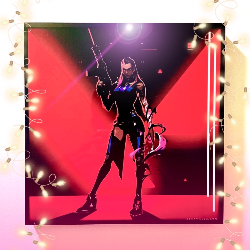 Reyna Valorant : กรอบโปสเตอร์ Pop Art