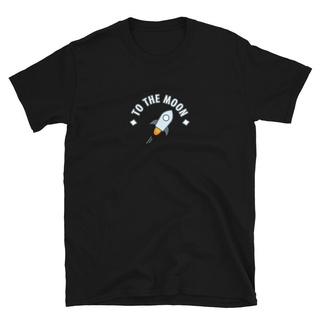 แขนสั้นcrew neckขายดี เสื้อยืดลําลอง แขนสั้น พิมพ์ลาย Stellar to the Moon Cryptocurrency Crypto Trader BDfgbj27FAckmb38S