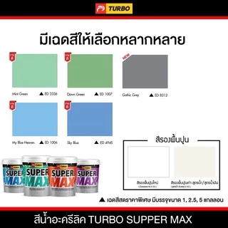 TURBO SUPERMAX สีน้ำด้าน ทาภายนอก-ใน 5 กล.