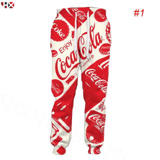 HX โคคา-โคล่า Coca-Cola 3D พิมพ์ กางเกงทรงหลวม กางเกงขายาว