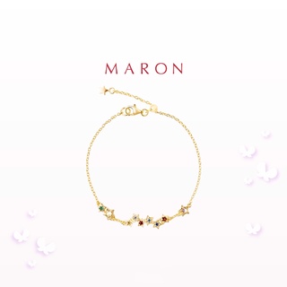 MARON - Nine Lucky Stars Bracelet ชุบสี Beige Gold สร้อยข้อมือดาวนพเก้า เสริมดวง เงินแท้925