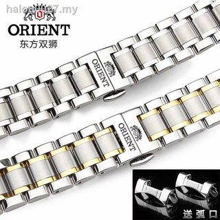 สายรัดและเข็มกลัด ✷☃✟Orient สายนาฬิกาข้อมือ สายโซ่สเตนเลส กันน้ํา ลายสิงโตคู่ สไตล์ญี่ปุ่น สําหรับผู้ชาย 20