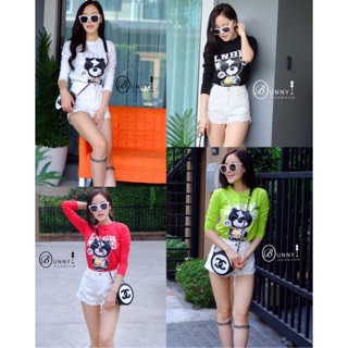 🦄พร้อมส่ง เสื้อแขนยาวลายหมี