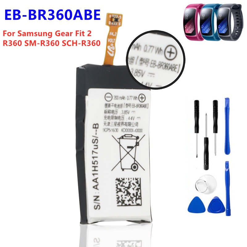 Original Battery EB-BR360ABE For Samsung Gear Fit2 Fit 2 R360 SM-R360 ...