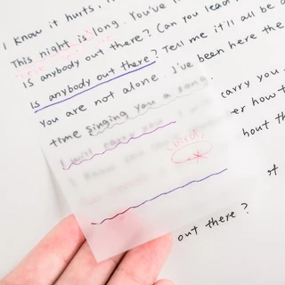 กระดาษ PET ใสสีสันสดใสหมายเหตุ 50 แผ่นกระดาษโน้ตกันน้ำ DIY Planner Stationery