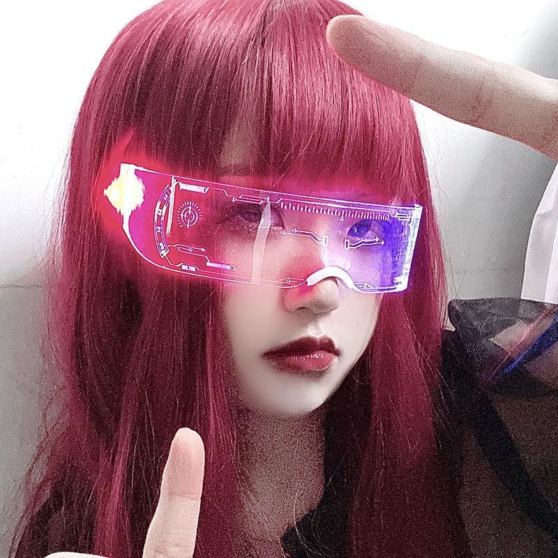 เทคโนโลยีในอนาคต LED แว่นตาเรืองแสง อเนกประสงค์ ผู้ชาย ผู้หญิง เด็ก ถ่ายภาพ ปาร์ตี้ บาร์ ดนตรี เทศกาล เทคนิค แว่นตา