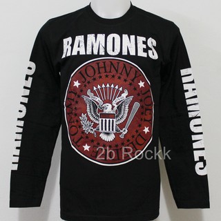 เสื้อวง Ramones เสื้อยืด เสื้อ แขนยาว ราโมนส์ L177 Size ยุโรป