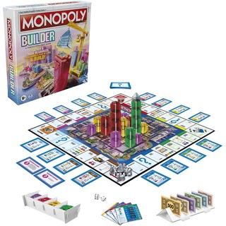 Hasbro Gaming Monopoly Builder Board Game, Strategy Game, Family Game, Games for Kids, บอร์ดเกม โมโนโพลี่