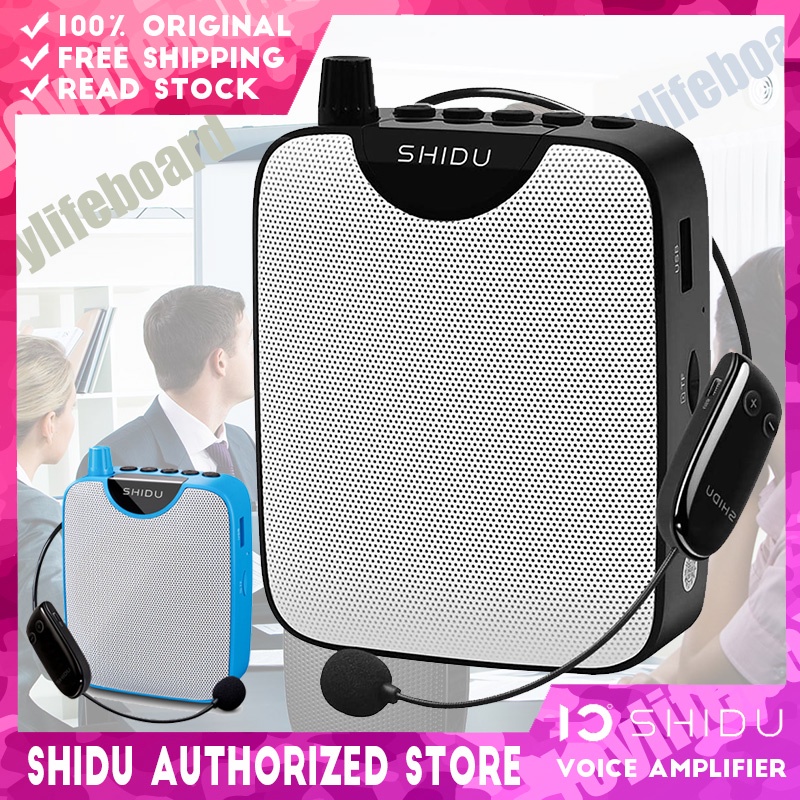 Shidu M500 UHF เครื่องขยายเสียงไร้สาย 10W ลําโพงระบบ PA ขนาดเล็ก แบบพกพา ชาร์จได้ พร้อมไมโครโฟนไร้สา