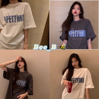 Bee🐝พร้อมส่งเสื้อ BFETFRNO -Oversize- เสื้อยืด สไตล์เกาหลี ลายอังกฤษ  เสื้อยืดนิ่ม แขนสั้นแฟชั่น เนื้อผ้าดี Q4