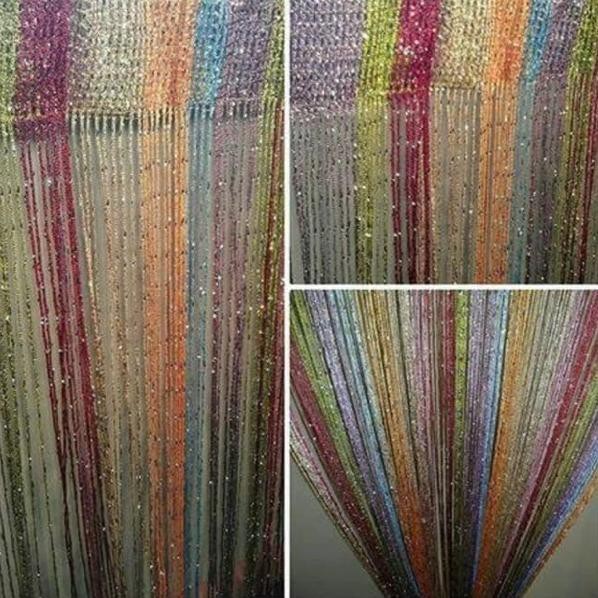 [200gr] H001 | เชือกเล็ก RAINBOW GLITTER YARN CURTAIN / CODE Q4