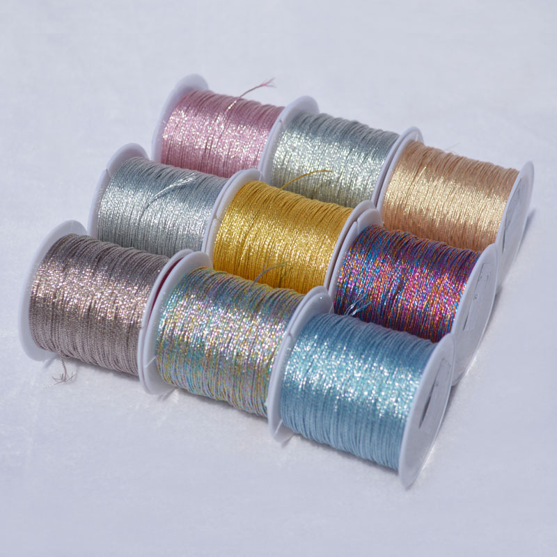 Yann1 ด้ายเย็บปักถักร้อย แฮนด์เมด สีทอง DIY 100 เมตร