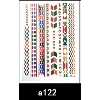 สติ๊กเกอร์ ลายสักโบฮีเมียนสีทอง Gold color Bohemian style Temporary tattoo Tattoo stickers