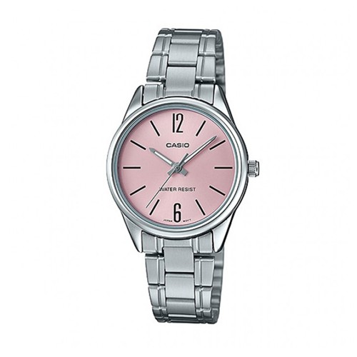 CASIO นาฬิกาข้อมือผู้หญิง สายสแตนเลส สีเงิน รุ่น LTP-V005D,LTP-V005D-4B,LTP-V005D-4BUDF