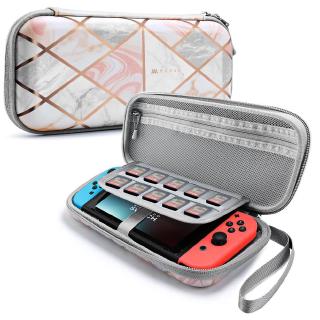 Mumba Deluxe Ulta Slim Hard Shell Travel Marble Case Bag Pouch for Nintendo Switch holds 10 Game Cartridges