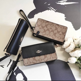 Coach large signature wristlet