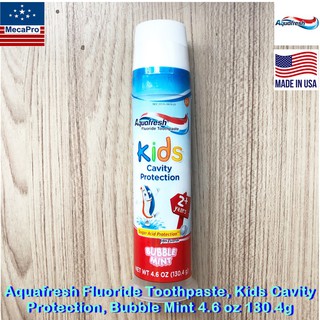 Aquafresh® Fluoride Toothpaste Kids Cavity Protection, Bubble Mint 4.6 oz (130.4 g) ยาสีฟันเด็ก