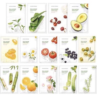 แผ่นมาส์กหน้า 14สูตร เนเจอร์รีพับบลิค Korea Nature Republic Real Nature Mask Sheet มาส์กหน้า ลดริ้วรอย Rojukiss ชีทมาส์ก