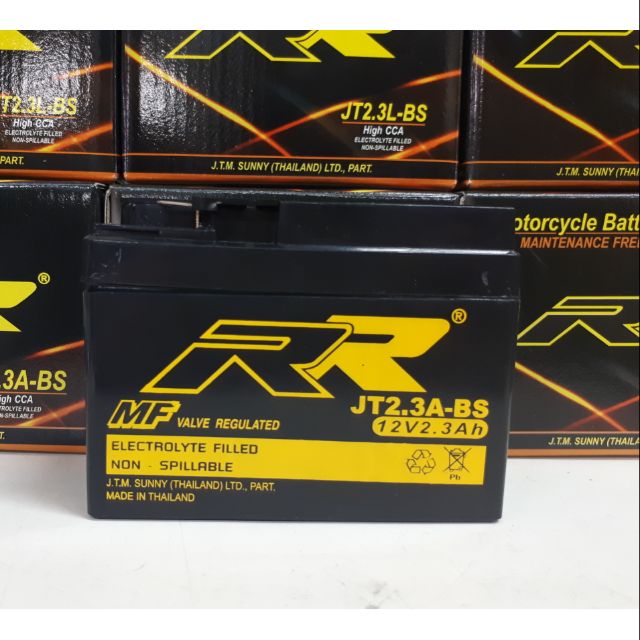 แบตเตอร์รี่รถป๊อบ RR JT2.3A-BS