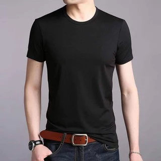 พร้อมส่ง เสื้อผ้าแฟชั่นผู้ชาย เสื้อแขนสั้นคอกลม สีพื้น ราคาถูก（TSH-015)