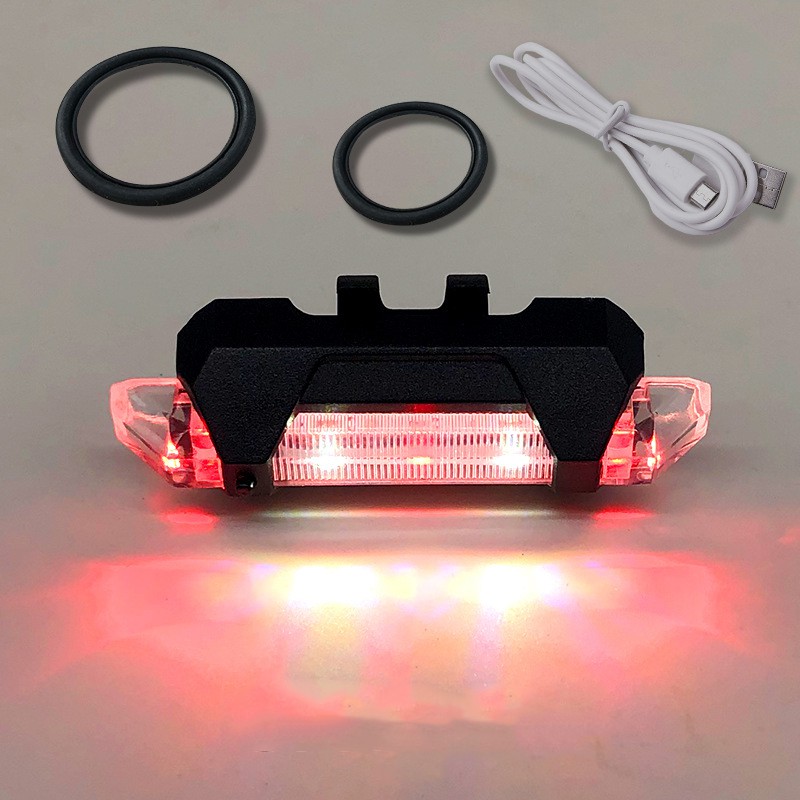 Lueaspy ไฟจักรยาน LED ชาร์จ USB กันน้ํา สีรุ้ง