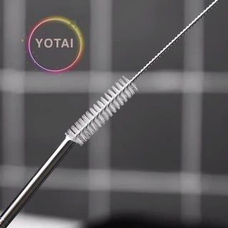 YOTAI หลอดดูดน้ำ แบบปลอดภัย Food-Grade แสตนเลส สแตนเลส สตีล หลอด งอหลอดแสตนเลส หลอดดูดน้ำ พร้อมที่ล้าง