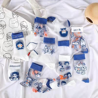 Cute Socks Summer Thin Socks Women Stockings Girl Transparent Crystal Glass Silk Funny Socks Tide Kawaii Socks Harajuku