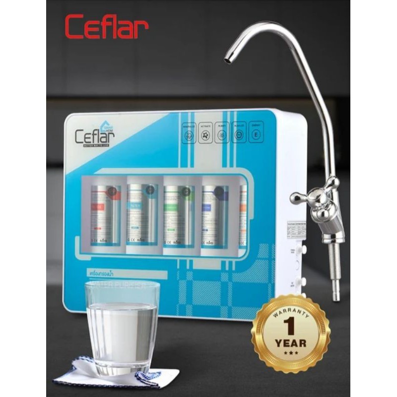 Ceflar เครื่อง​กรอง​น้ำ​ ​ระบบ​กรอง​ 5​ ขั้นตอน​ ประกัน​ 1​ ปี​จาก​​ผู้ผลิต​ สอบ​ถาม​สต๊อก​สินค้า​ก่