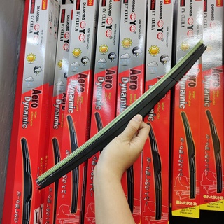 ใบปัดน้ำฝน (DIAMOND EYE) กล่องแดง TOYOTA Vios ปี2002-201 ขนาด21/14 ก้านใบปัดน้ำฝน ราคาต่อคู่
