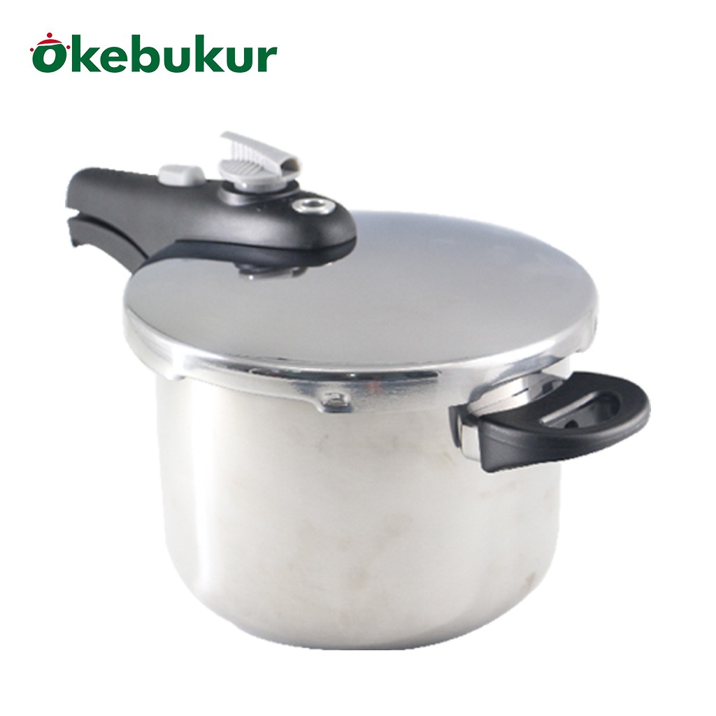 OKEBUKUR หม้อตุ๋นอัดแรงดัน หม้อต้มตุ๋นอาหาร » ใช้เตาไฟฟ้าได้ « Stainless Steel Pressure ขนาด 4.5 L |