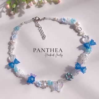 Pantheadesign สร้อยคอลูกปัดรุ่น Blue Lace 🦋