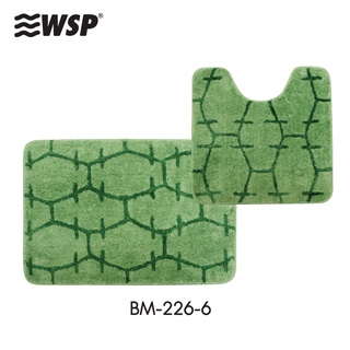 WSP พรมเช็ดเท้า ไมโครไฟเบอร์ ขนาด 45x45, 45x65 cm. ชุด 2 ชิ้น  รุ่น BM-226-6