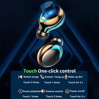 HiFi TWS 5.0 ชุดหูฟังสเตอริโอไร้สาย จริง หูฟังบลูทูธ เบสหนัก พร้อมกล่องชาร์จ หูฟัง Bluetooth 5.0 หูฟัง True Wireless หูฟ